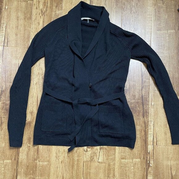 Trina Turk cardigan sweater belt merino wool size medium m - Picture 1 of 9